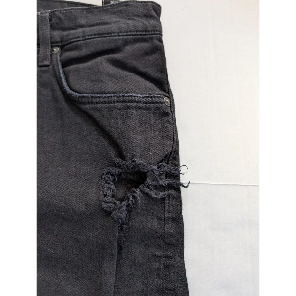 7‎ For All Mankind Jeans Paxtyn Mens 34 Black Distressed 7FAMK